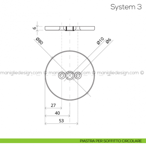 System 3 FritsJurgens piastra soffitto circolare