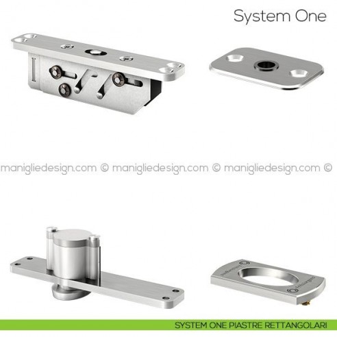 System One FritsJurgens cerniera per porta a bilico piastre rettangolari