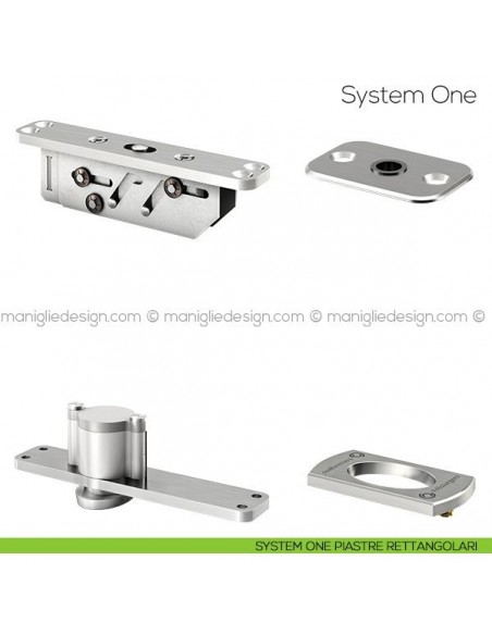 System One FritsJurgens cerniera per porta a bilico piastre rettangolari