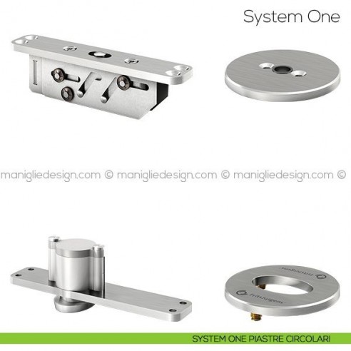 System One FritsJurgens cerniera per porta a bilico piastre circolari