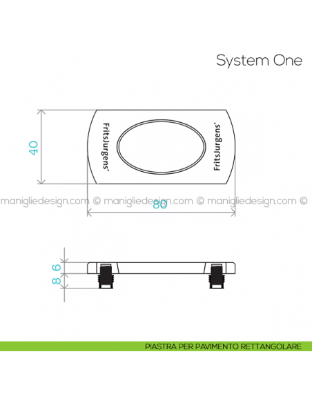 System One FritsJurgens piastra pavimento rettangolare