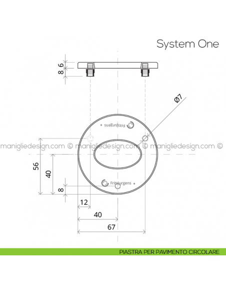 System One FritsJurgens piastra pavimento circolare