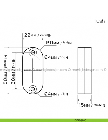 Chiusura magnetica Flush FritsJurgens disegno