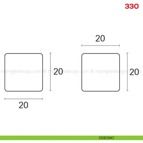 Pomolo per mobile 330 Mital disegno