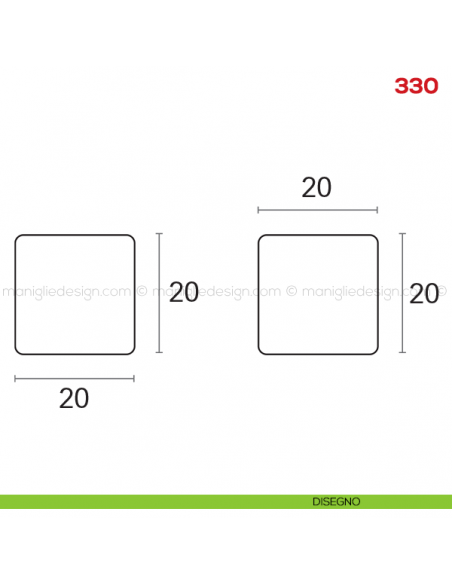 Pomolo per mobile 330 Mital disegno