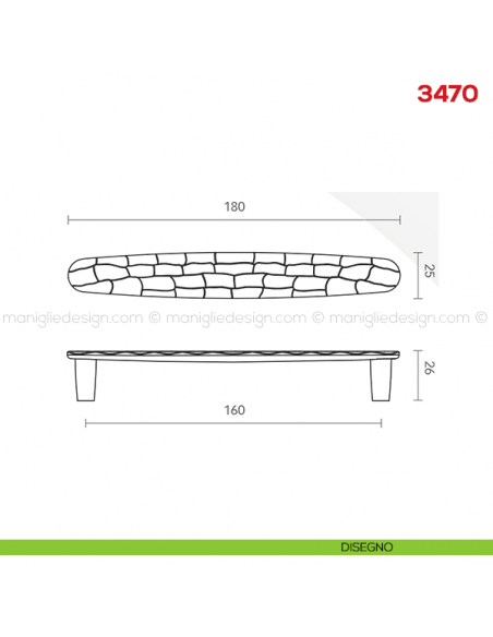 Maniglia per mobile 3470 Mital disegno