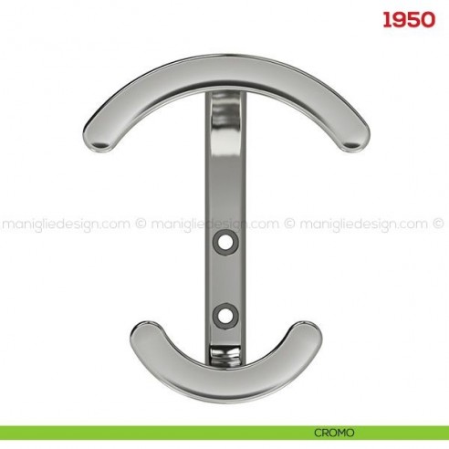 Appendiabiti a parete in metallo Mital 1950 cromo