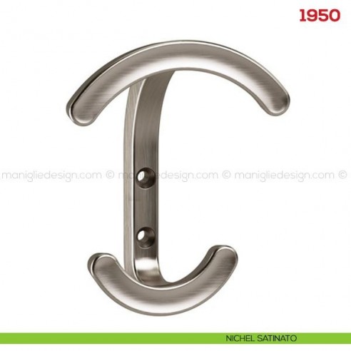 Appendiabiti a parete in metallo Mital 1950 nichel satinato