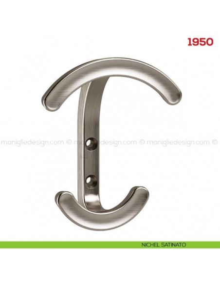 Appendiabiti a parete in metallo Mital 1950 nichel satinato