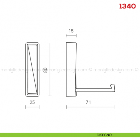 Appendiabiti a scomparsa in metallo Mital 1340 disegno