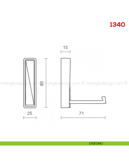 Appendiabiti a scomparsa in metallo Mital 1340 disegno