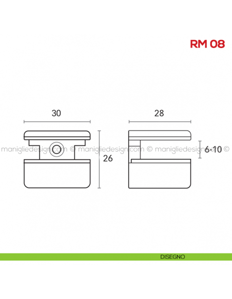 Reggimensola per vetro Mital RM08 disegno