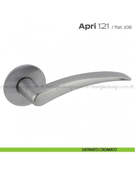 Maniglia per porta 121 Apri Flat Reguitti satinato cromato