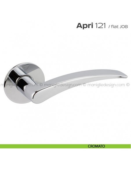 Maniglia per porta 121 Apri Flat Reguitti cromato