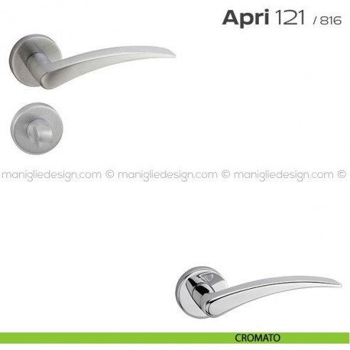 Maniglia per porta con nottolino 121 Apri T. Reguitti cromato