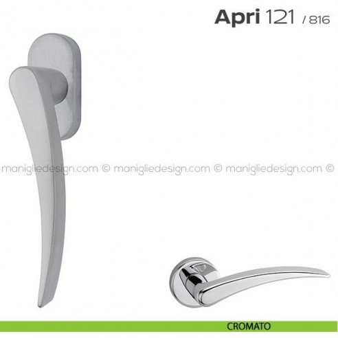 Maniglia per finestra martellina 121 Apri T. Reguitti cromato