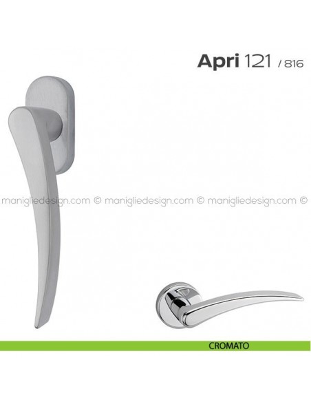 Maniglia per finestra martellina 121 Apri T. Reguitti cromato