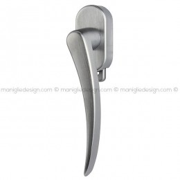 Maniglia per finestra DK con pulsante su placca 121 Apri T. Reguitti