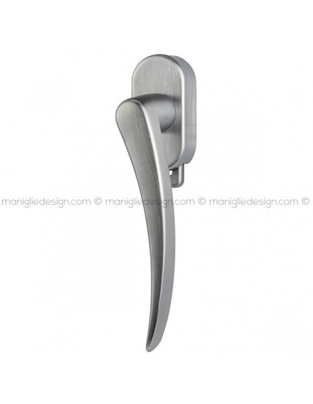 Maniglia per finestra DK con pulsante su placca 121 Apri T. Reguitti