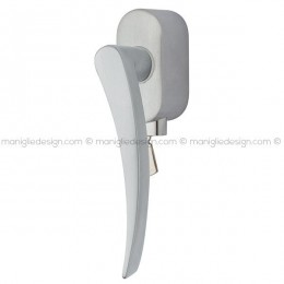 Maniglia per finestra DK con chiave su placca 121 Apri T. Reguitti