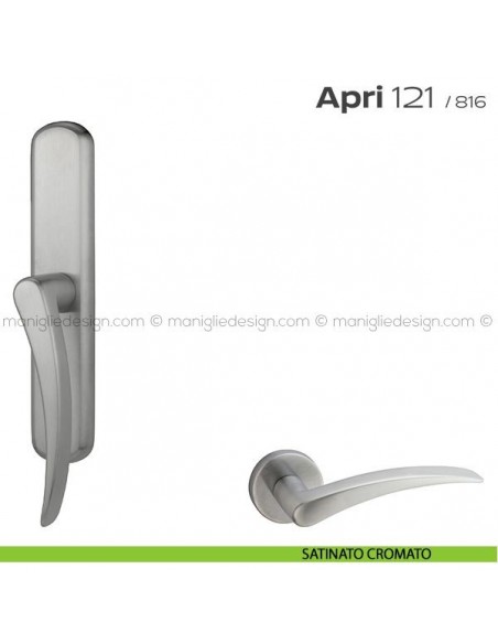 Maniglia per finestra cremonese 121 Apri T. Reguitti satinato cromato