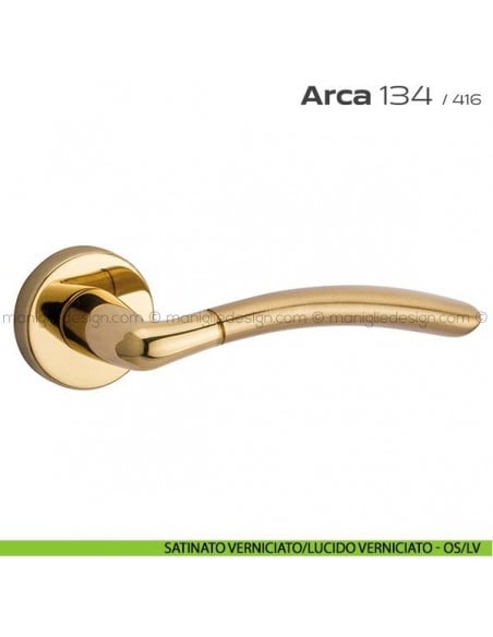 Maniglia per porta 134 Arca Reguitti satinato verniciato/lucido verniciato
