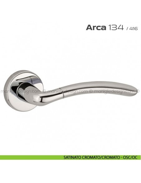 Maniglia per porta 134 Arca Reguitti satinato cromato/cromato