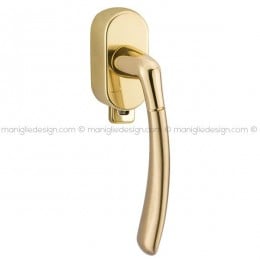 Maniglia per finestra DK con pulsante su placca 134 Arca Reguitti