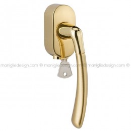 Maniglia per finestra DK con chiave su placca 134 Arca Reguitti