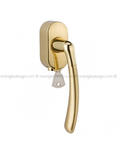 Maniglia per finestra DK con chiave su placca 134 Arca Reguitti