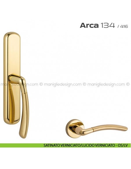 Maniglia per finestra cremonese 134 Arca Reguitti satinato verniciato/lucido verniciato