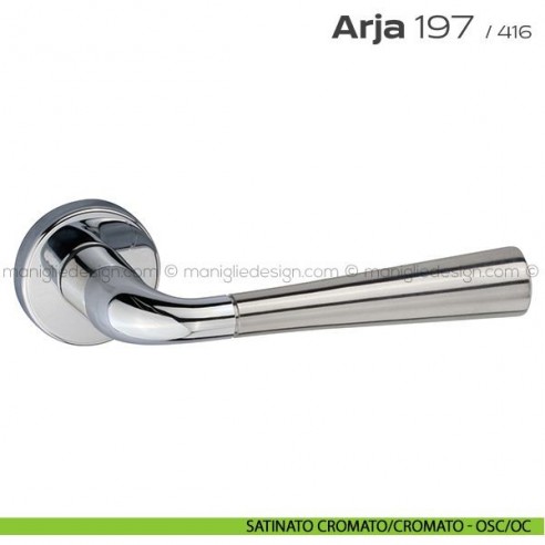 Maniglia per porta 197 Arja Reguitti satinato cromato/cromato