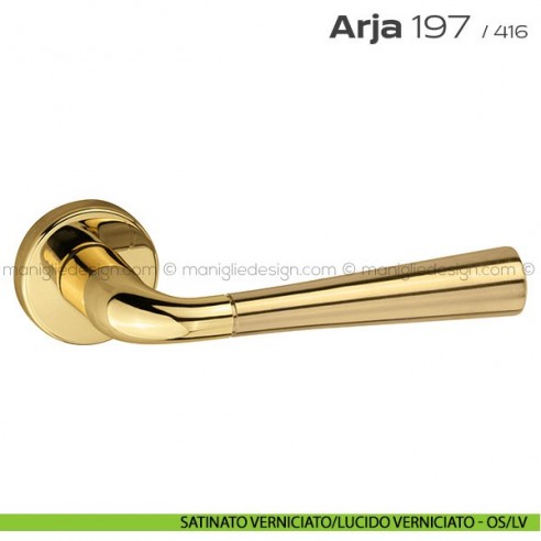 Maniglia per porta 197 Arja Reguitti satinato verniciato/lucido verniciato