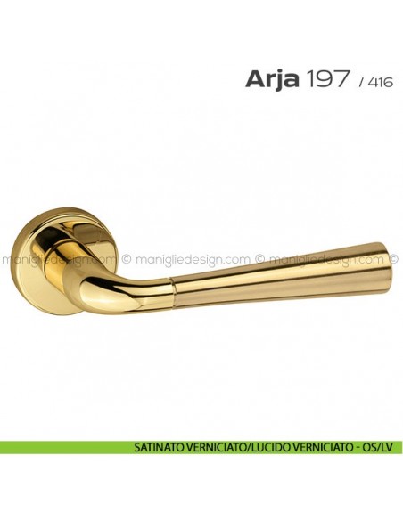 Maniglia per porta 197 Arja Reguitti satinato verniciato/lucido verniciato