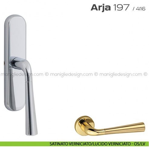 Maniglia per finestra cremonese 197 Arja Reguitti satinato verniciato/lucido verniciato