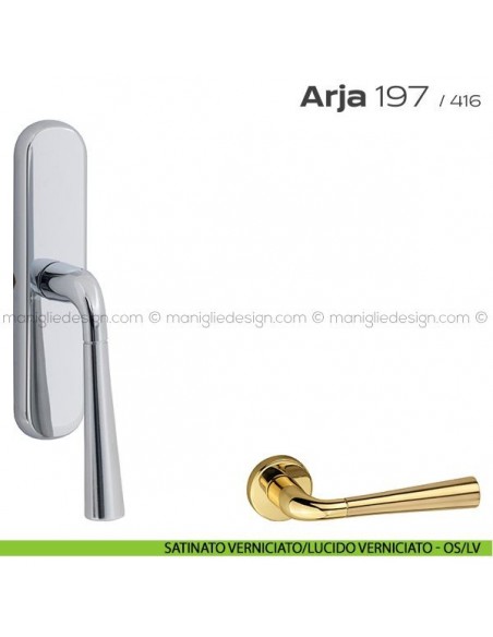 Maniglia per finestra cremonese 197 Arja Reguitti satinato verniciato/lucido verniciato