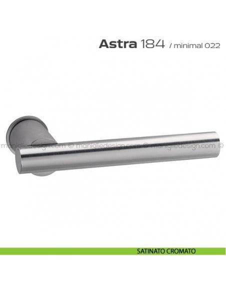 Maniglia per porta 184 Astra Minimal Reguitti satinato cromato
