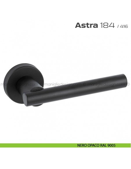 Maniglia per porta 184 Astra Reguitti nero opaco RAL 9005