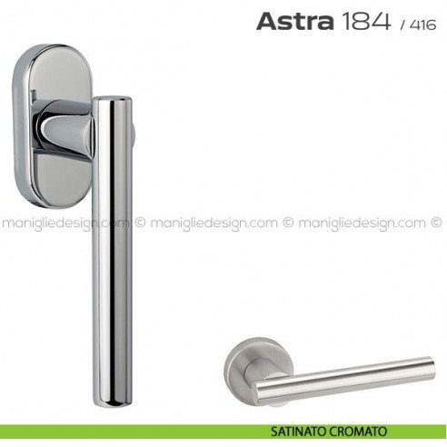 Maniglia per finestra martellina 184 Astra Reguitti satinato cromato