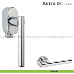 Maniglia per finestra DK con pulsante su placca 184 Astra Reguitti 2