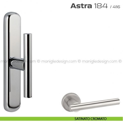 Maniglia per finestra cremonese 184 Astra Reguitti satinato cromato