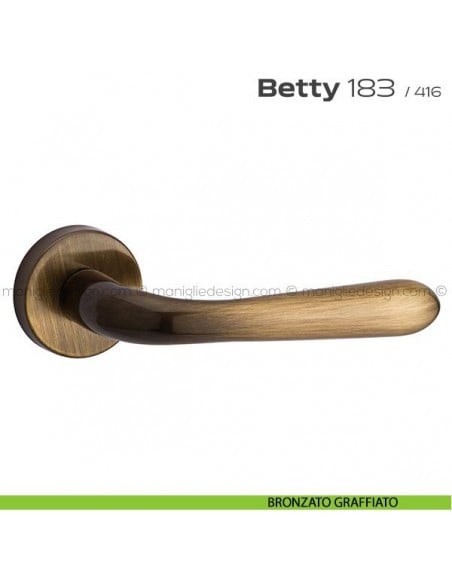 Maniglia per porta 183 Betty Reguitti bronzato graffiato