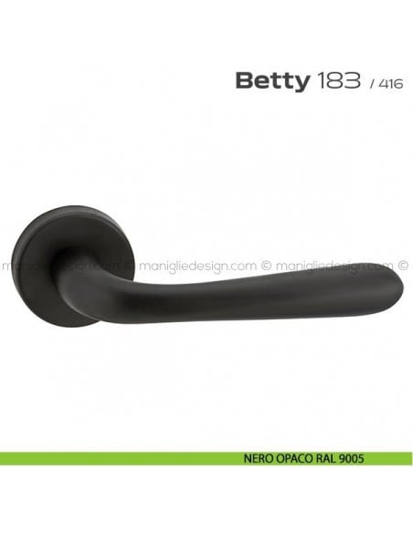 Maniglia per porta 183 Betty Reguitti nero opaco RAL 9005