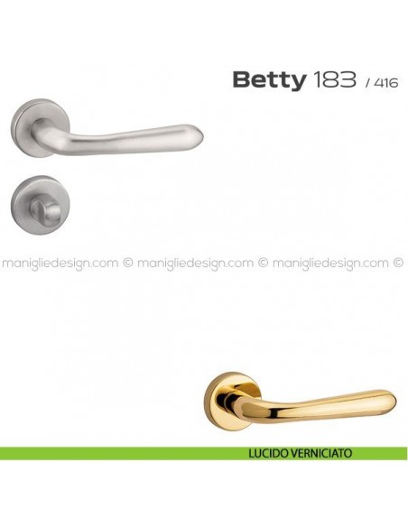 Maniglia per porta con nottolino 183 Betty Reguitti lucido verniciato