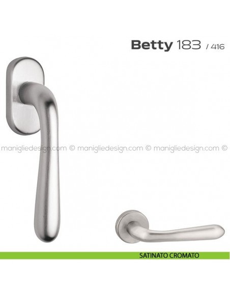 Maniglia per finestra martellina 183 Betty Reguitti satinato cromato