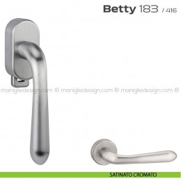 Maniglia per finestra DK con pulsante su placca 183 Betty Reguitti 2