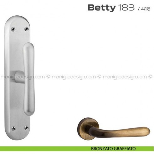 Maniglia per finestra cremonese 183 Betty Reguitti bronzato graffiato