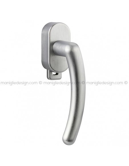 Maniglia per finestra DK con pulsante su placca 342 Brixton Reguitti