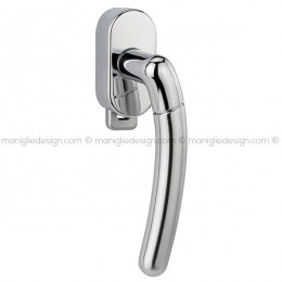 Maniglia per finestra DK con pulsante su placca 343 Brixton B Reguitti