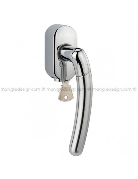 Maniglia per finestra DK con chiave su placca 343 Brixton B Reguitti